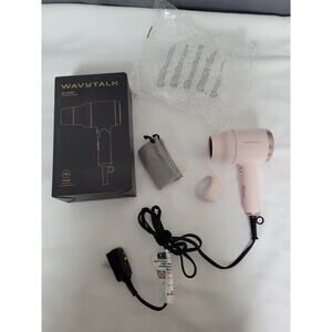Wavytalk Blow Dryer with Diffuser, Mini Hair Dryer with Folding Handle, 1600W